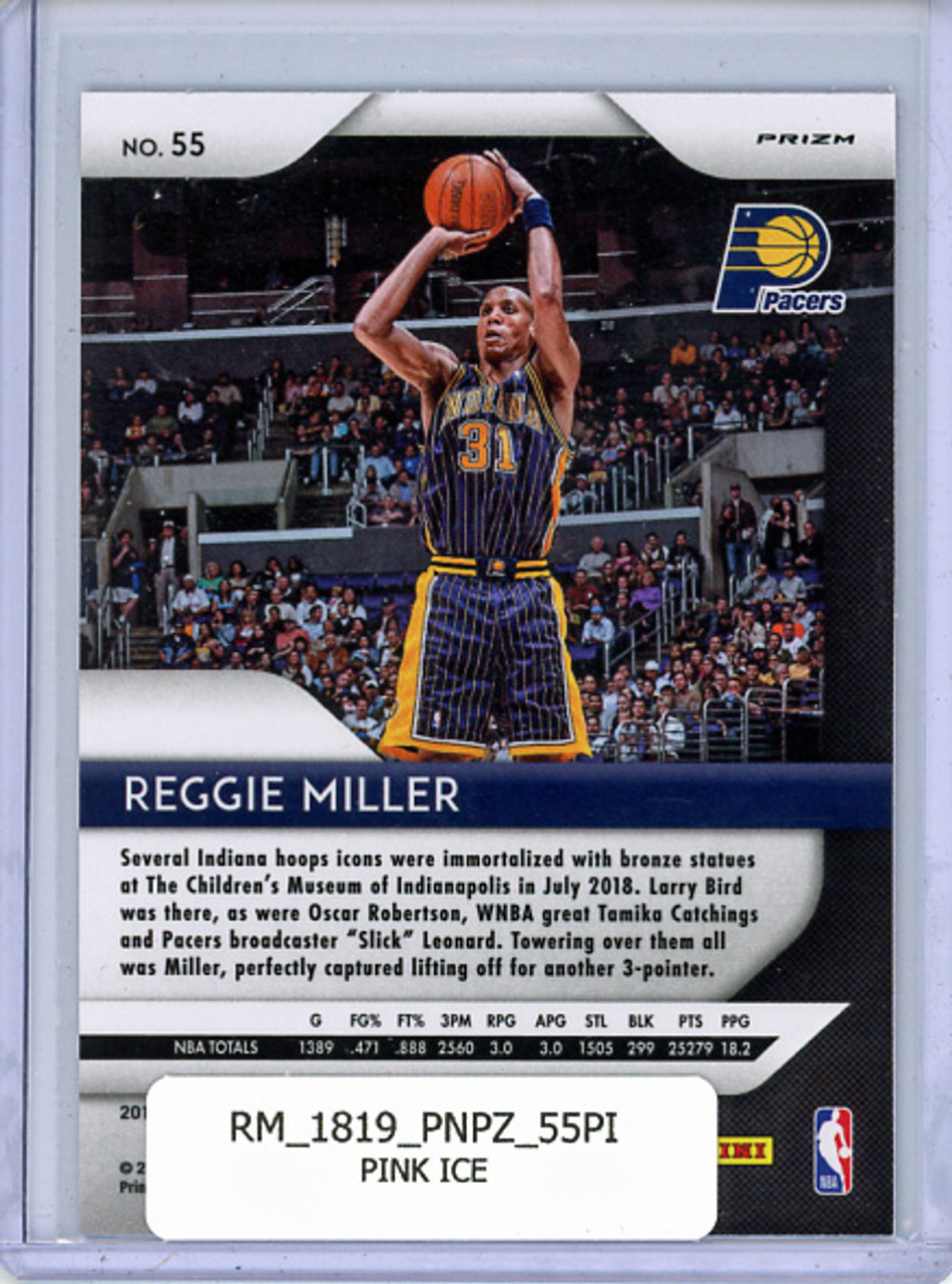 Reggie Miller 2018-19 Prizm #55 Pink Ice