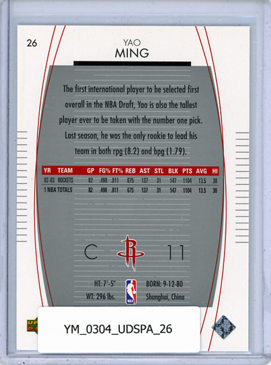 Yao Ming 2003-04 SP Authentic #26