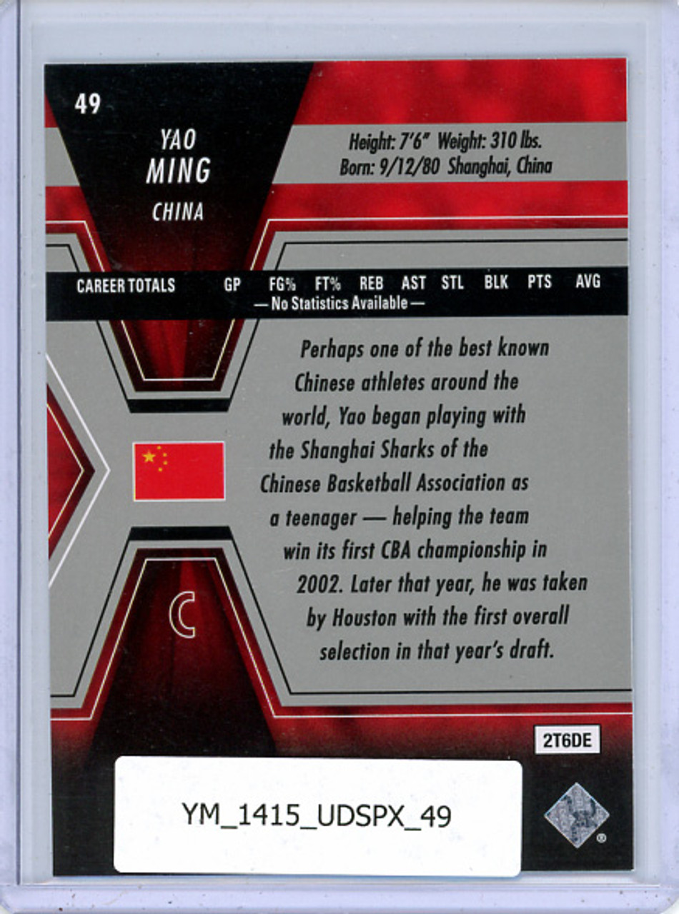 Yao Ming 2014-15 SPx #49