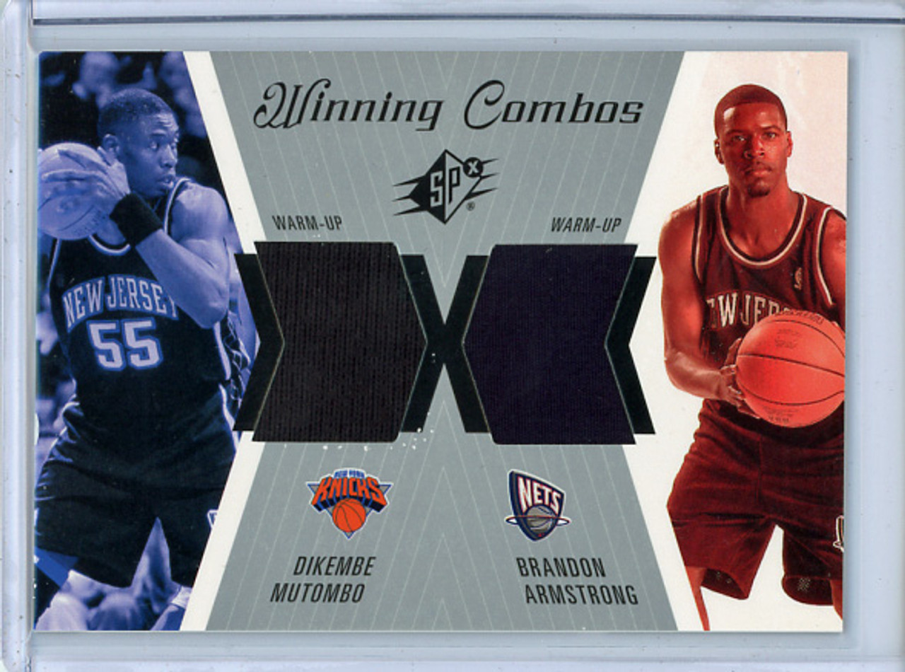 Dikembe Mutombo, Brandon Armstrong 2003-04 SPx, Winning Materials Combos #WC29 (1)