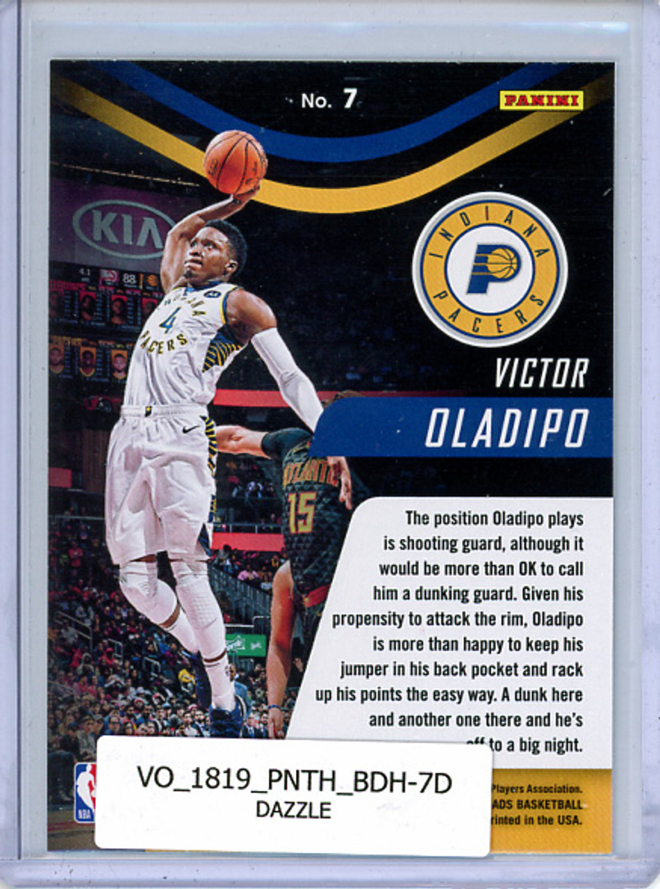 Victor Oladipo 2018-19 Threads, Bringing Down the House #7 Dazzle