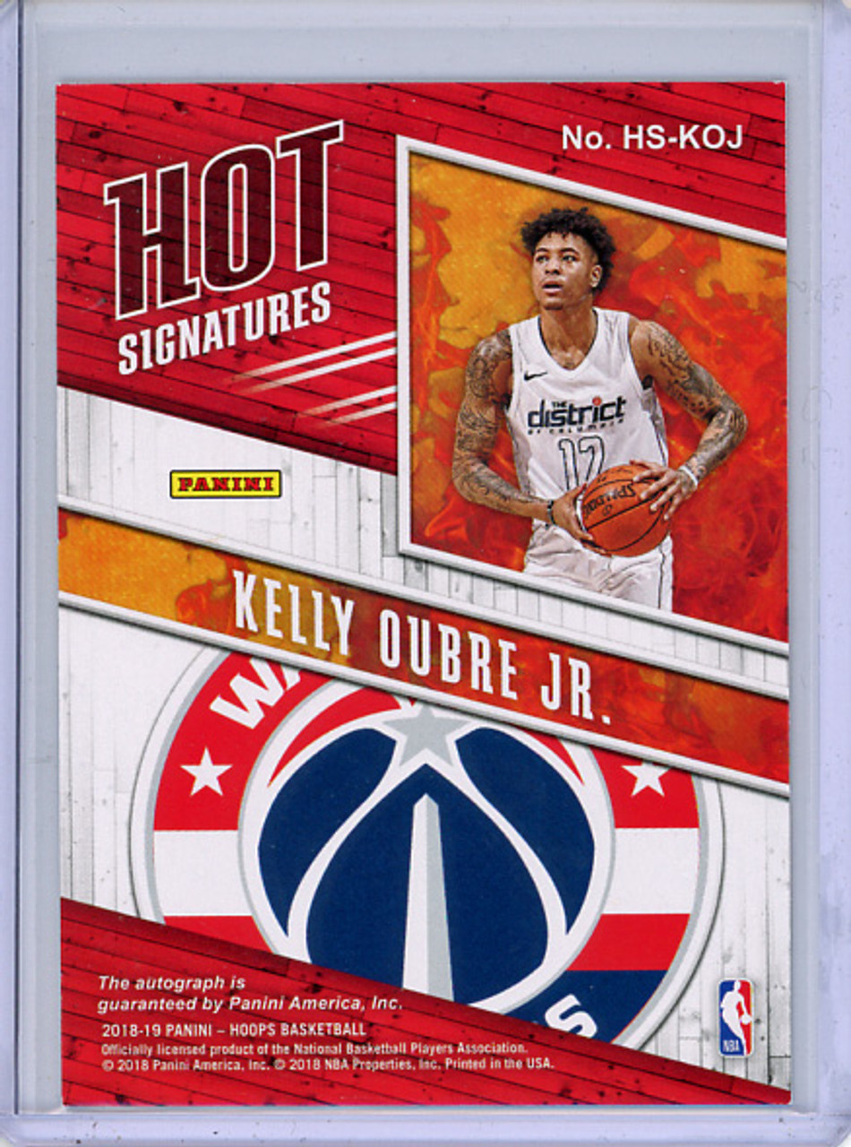 Kelly Oubre Jr. 2018-19 Hoops, Hot Signatures #HS-KOJ (1)