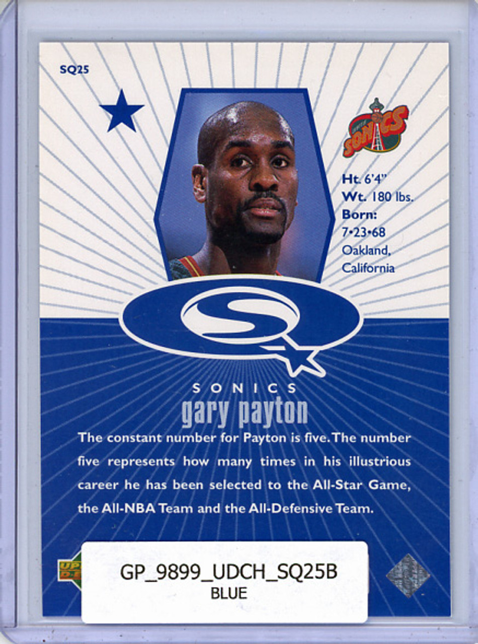 Gary Payton 1998-99 Choice, Starquest #SQ25 Blue