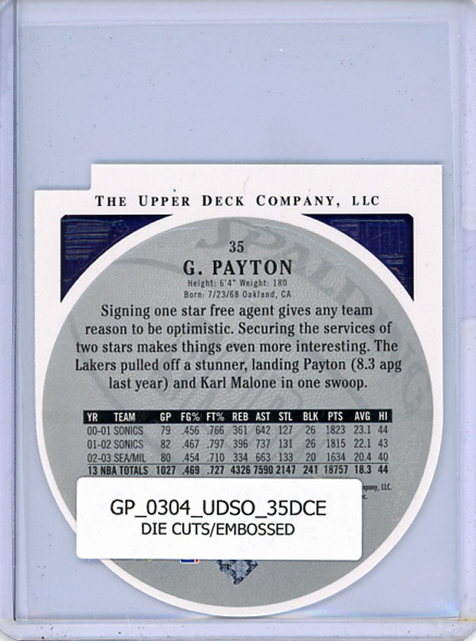 Gary Payton 2003-04 Standing O #35 Die Cuts/Embossed