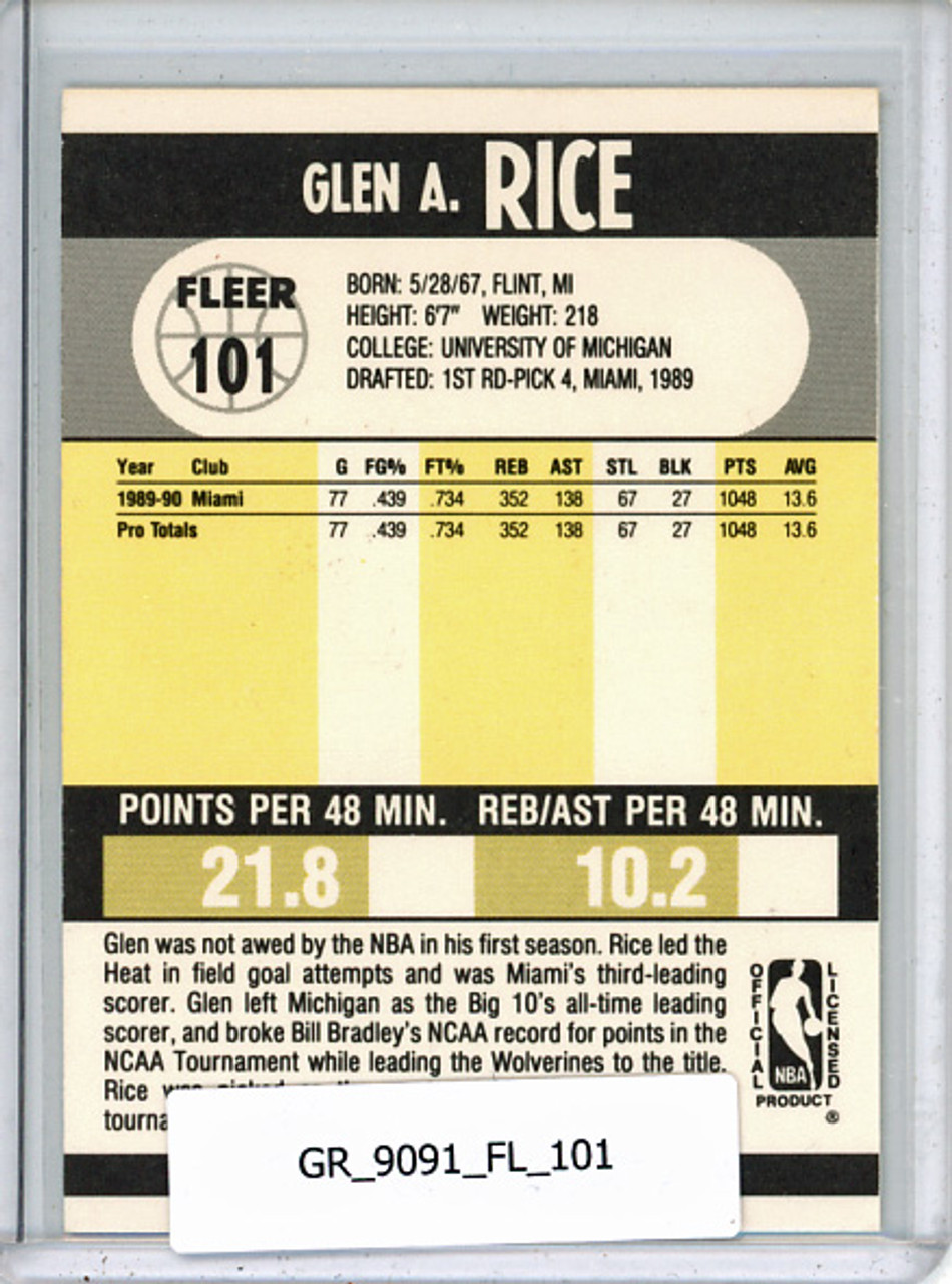 Glen Rice 1990-91 Fleer #101