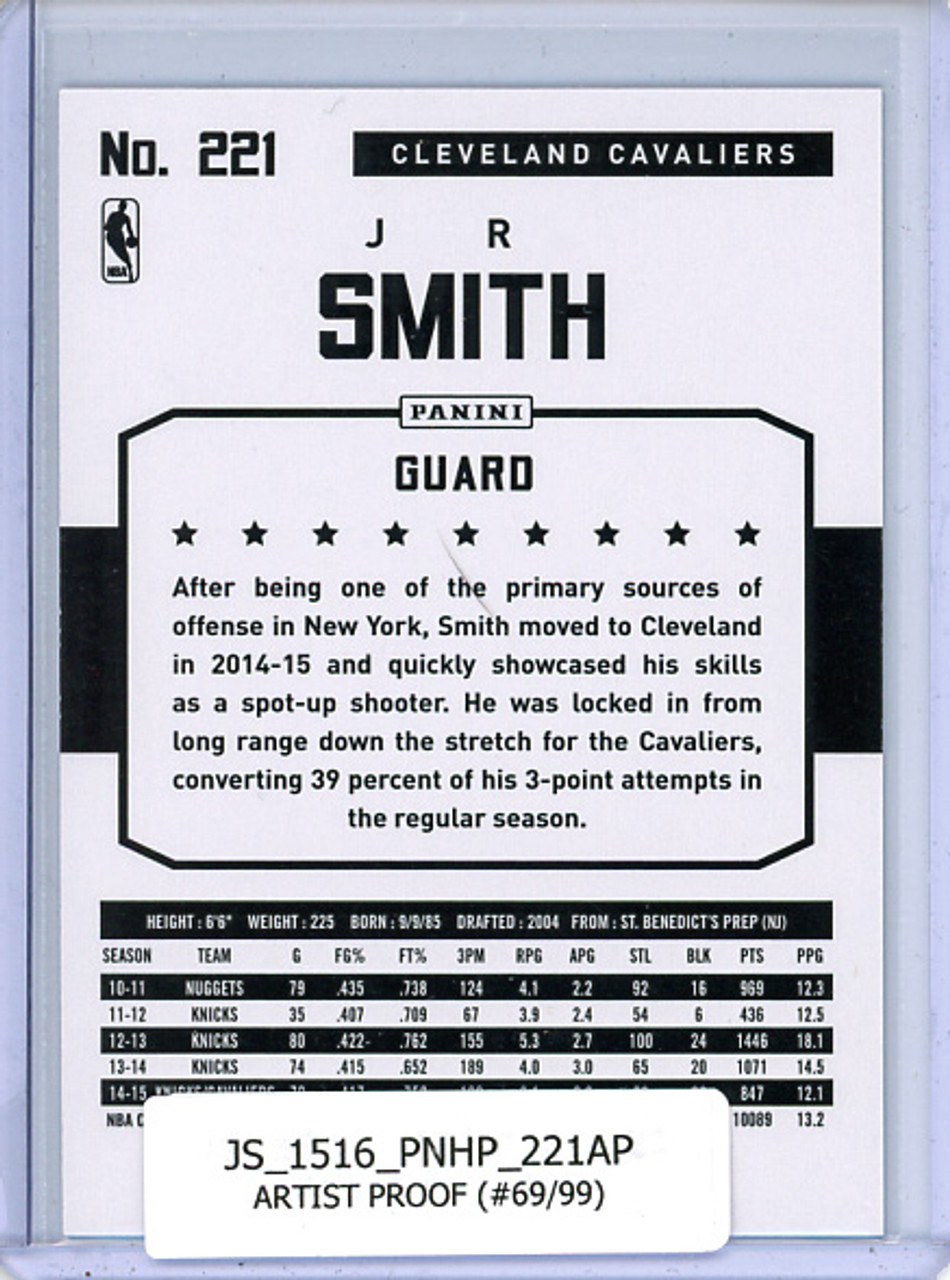 J.R. Smith 2015-16 Hoops #221 Artist Proof (#69/99)