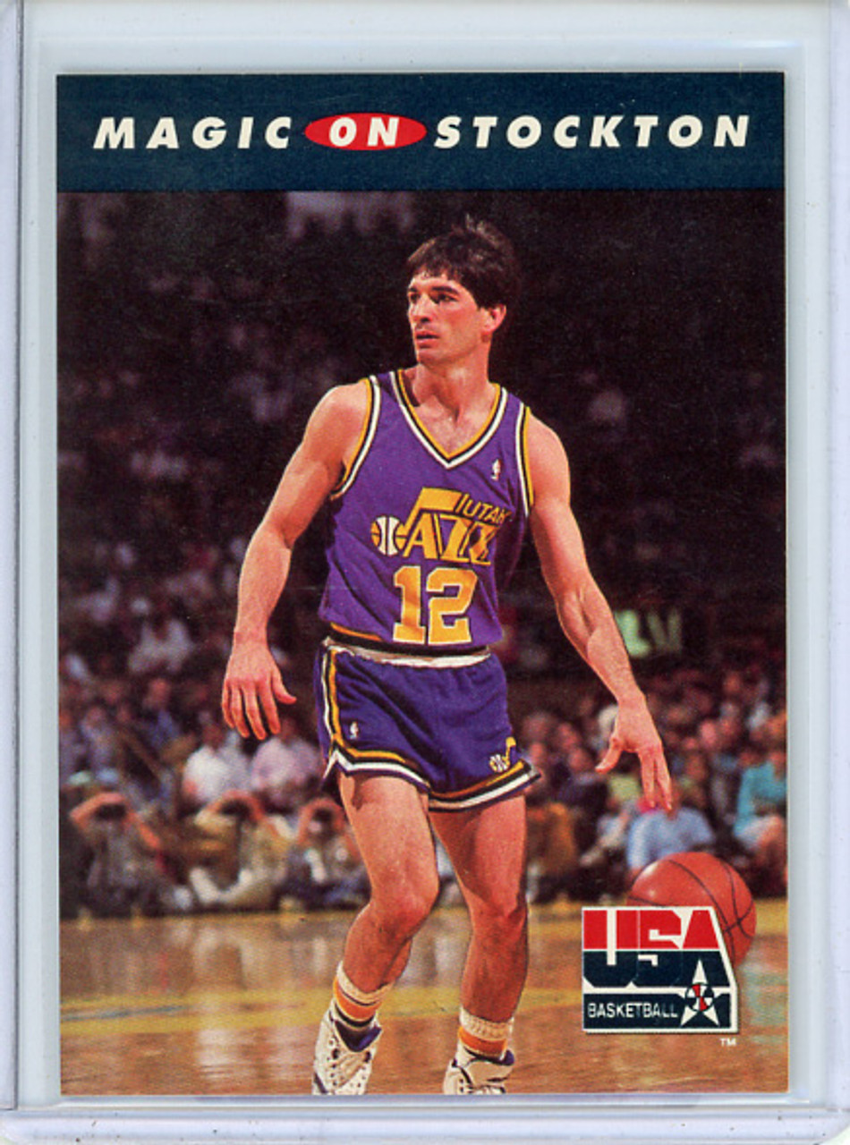 John Stockton 1992 Skybox USA #110 Magic on Stockton