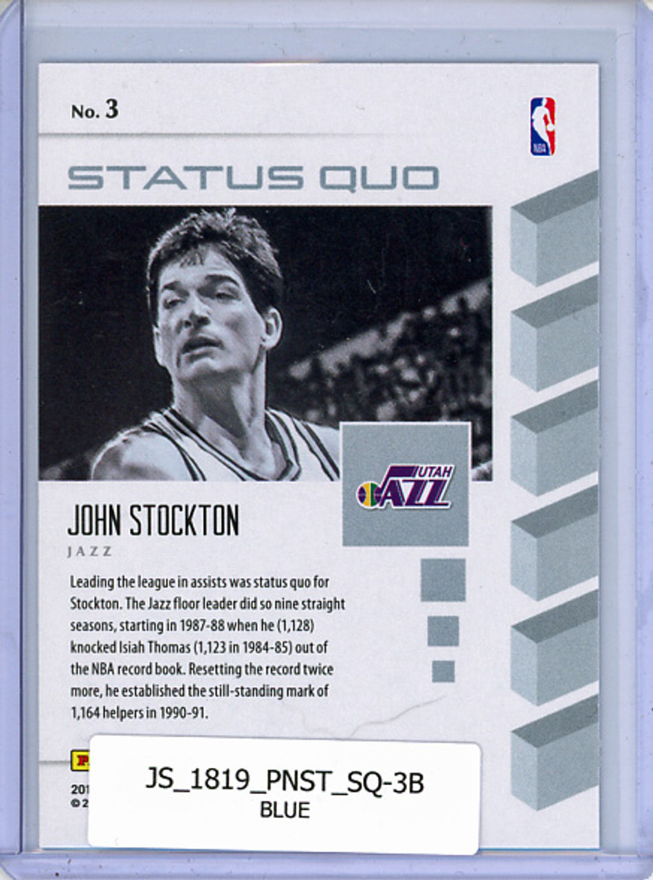 John Stockton 2018-19 Status, Status Quo #3 Blue