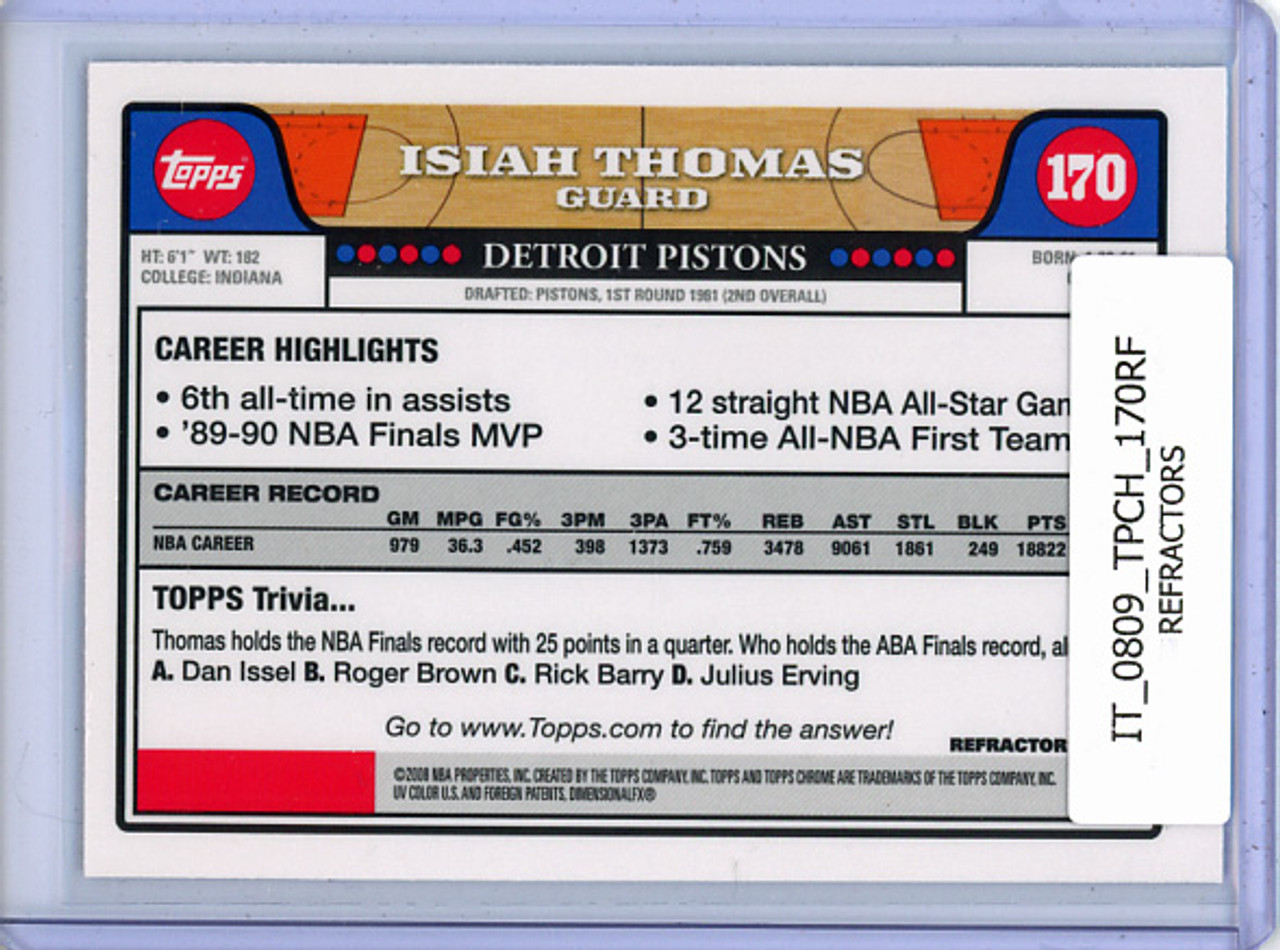 Isiah Thomas 2008-09 Topps Chrome #170 Refractors