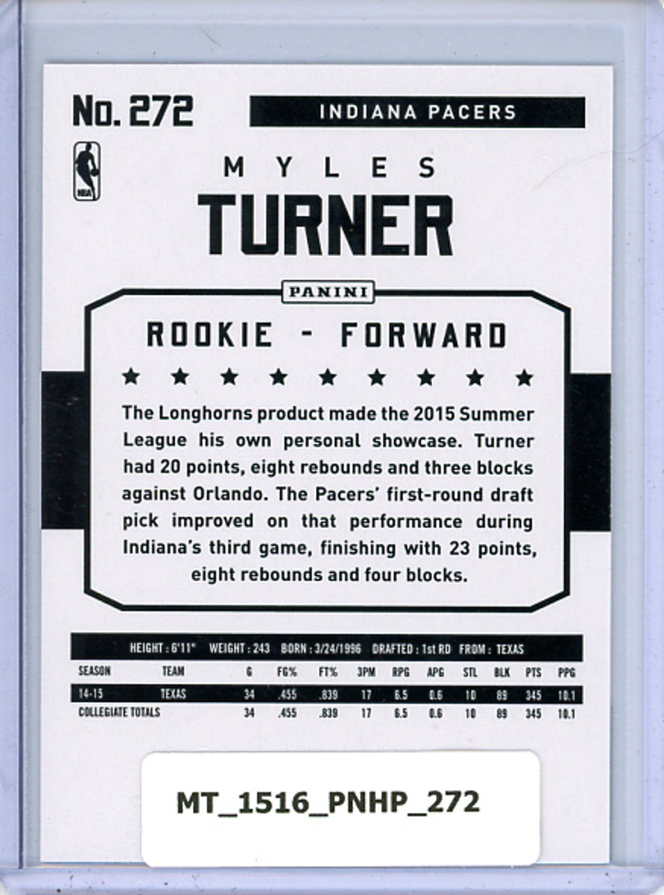 Myles Turner 2015-16 Hoops #272