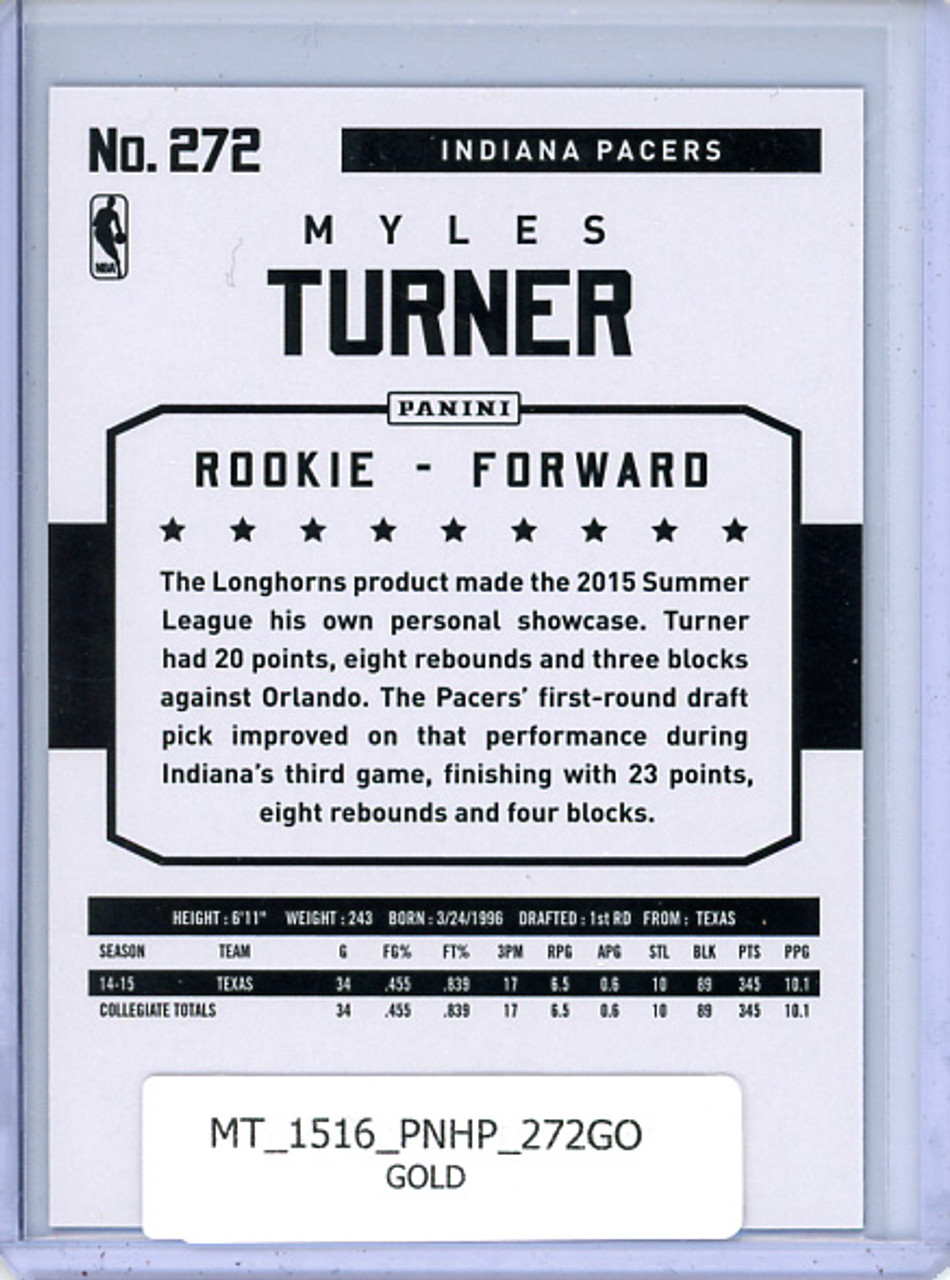 Myles Turner 2015-16 Hoops #272 Gold