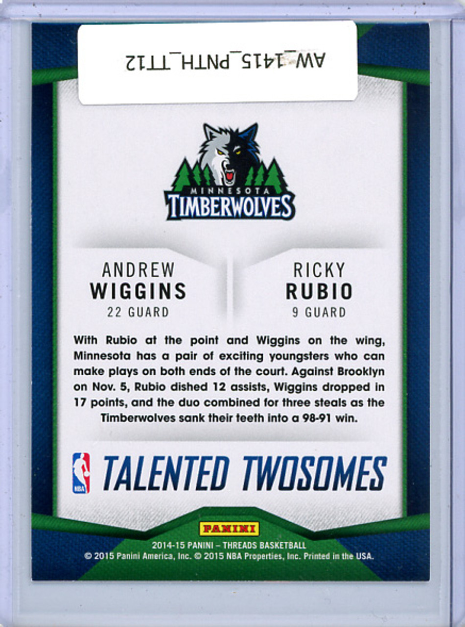 Andrew Wiggins, Ricky Rubio 2014-15 Threads, Talented Twosomes #12
