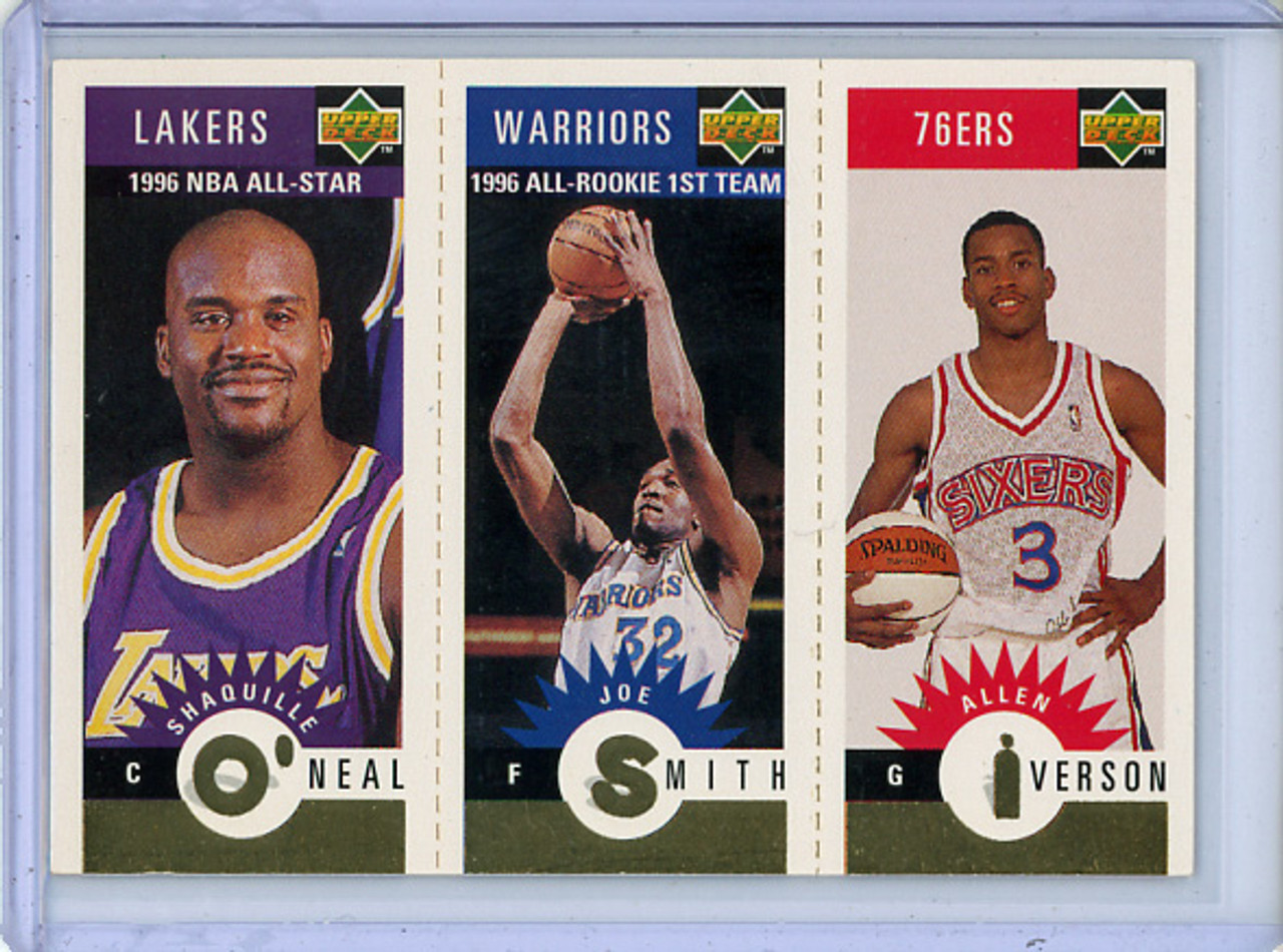 Allen Iverson, Shaquille O'Neal, Joe Smith 1996-97 Collector's Choice, Mini-Cards #M152
