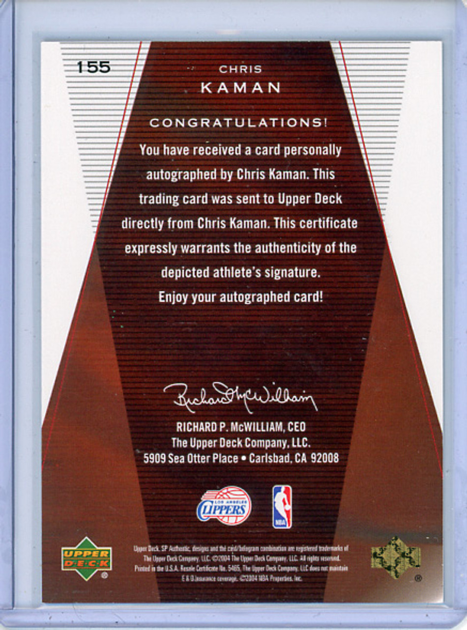 Chris Kaman 2003-04 SP Authentic #155 Extra Limited (#08/25)