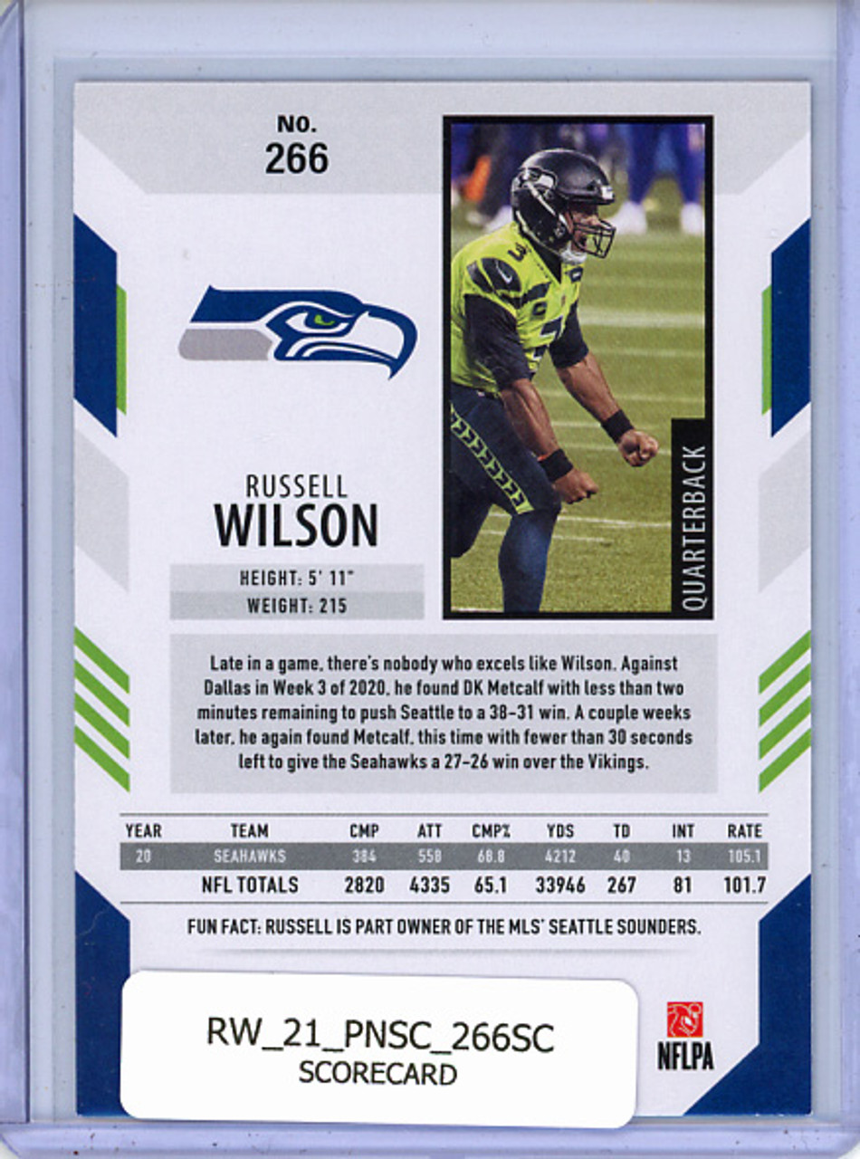 Russell Wilson 2021 Score #266 Scorecard