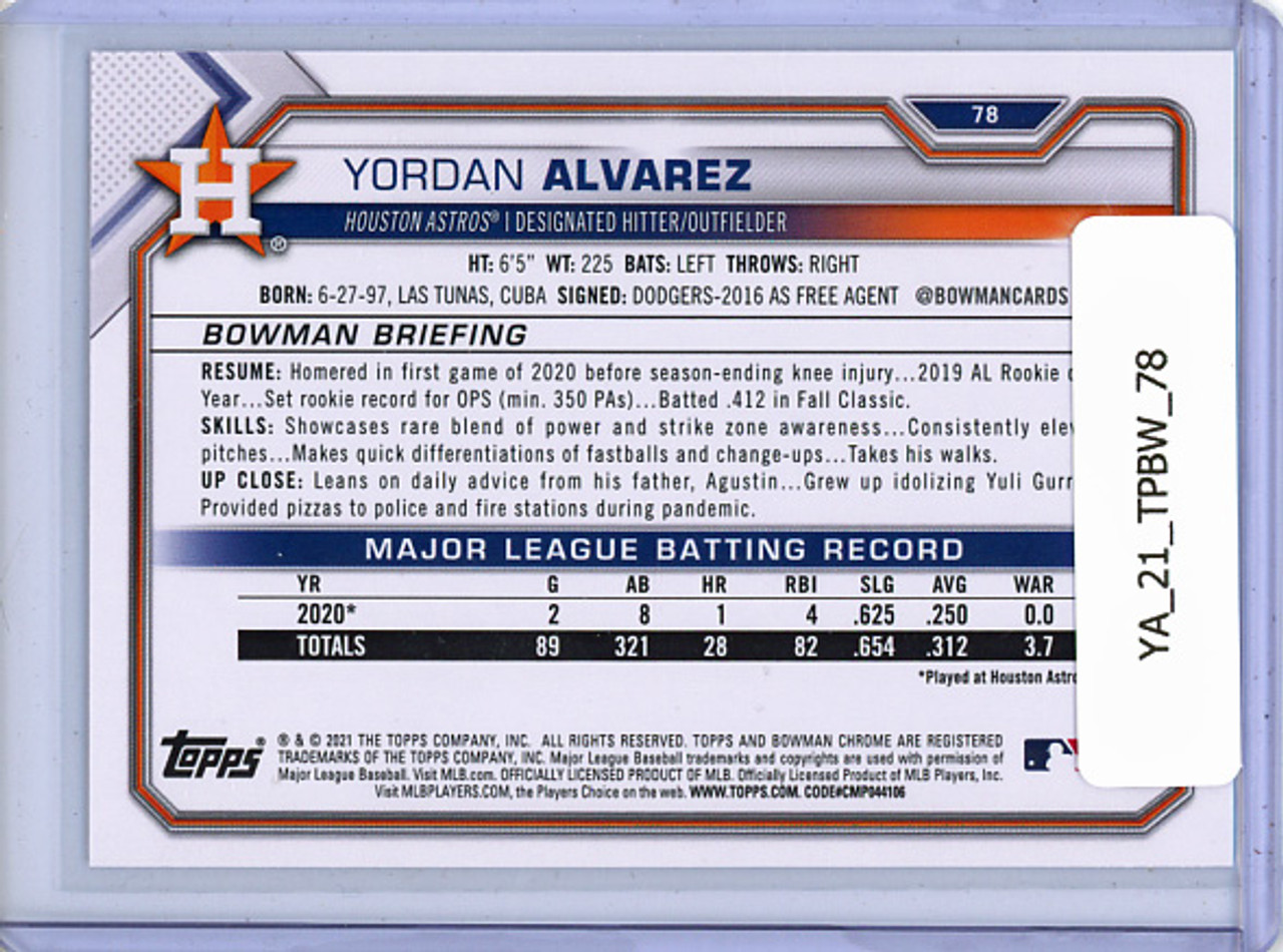 Yordan Alvarez 2021 Bowman #78