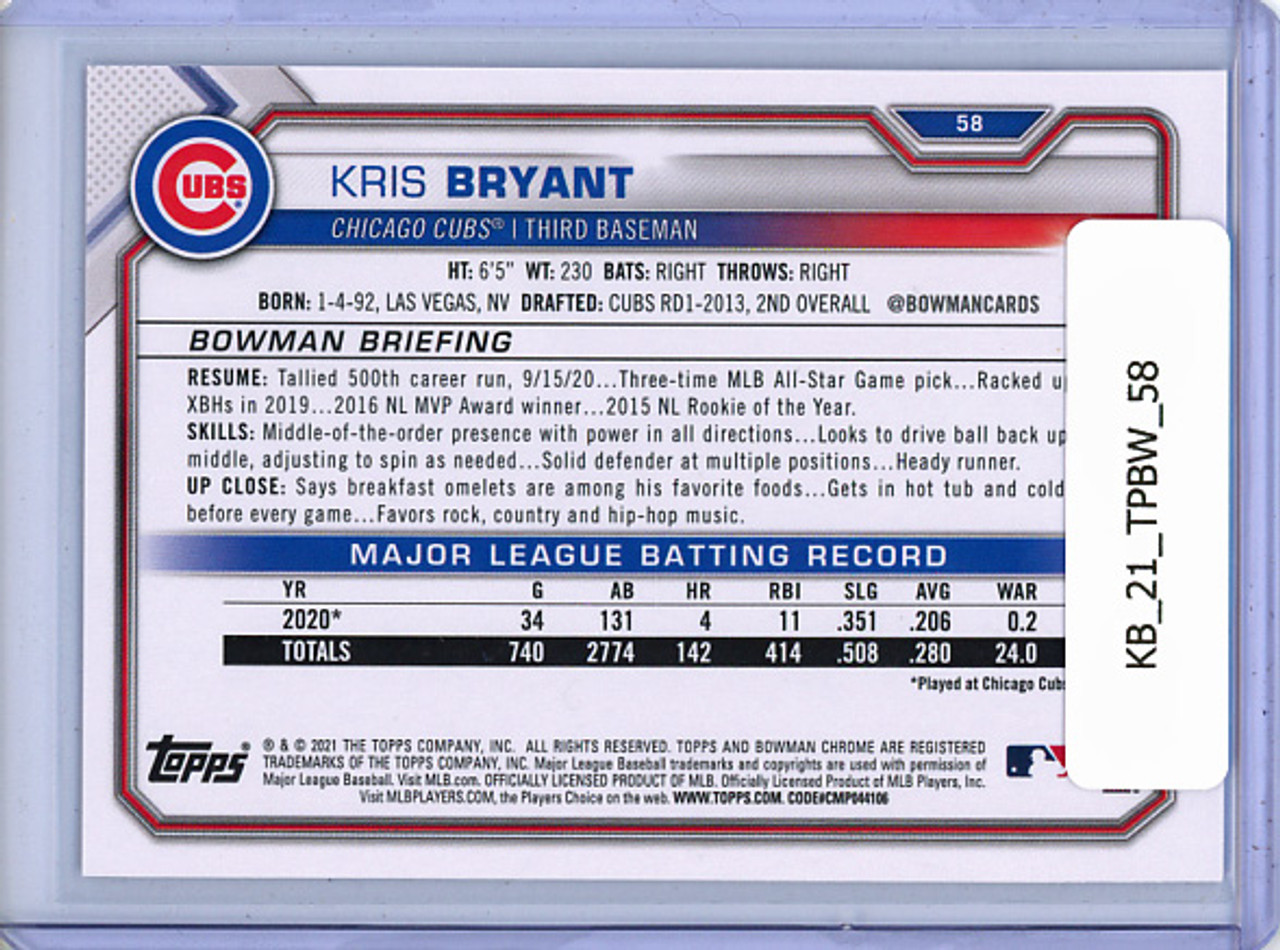 Kris Bryant 2021 Bowman #58