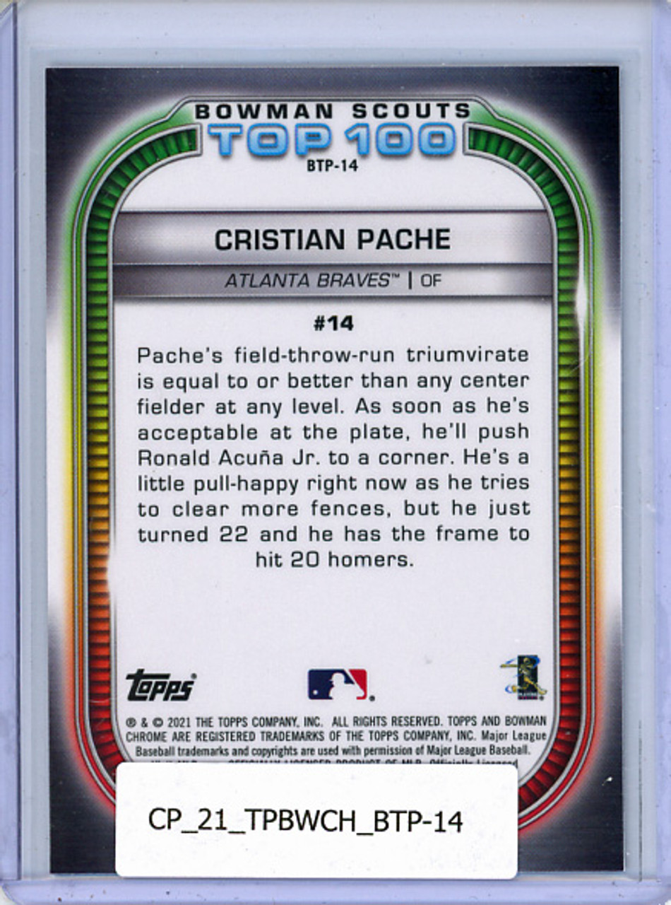 Cristian Pache 2021 Bowman Chrome, Scouts Top 100 #BTP-14