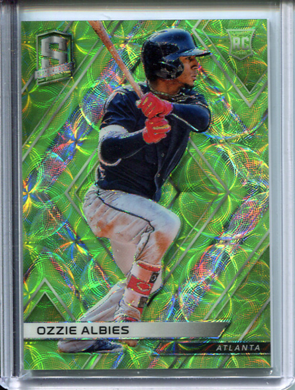 Ozzie Albies 2018 Chronicles, Spectra #49 Neon Green (#21/49)