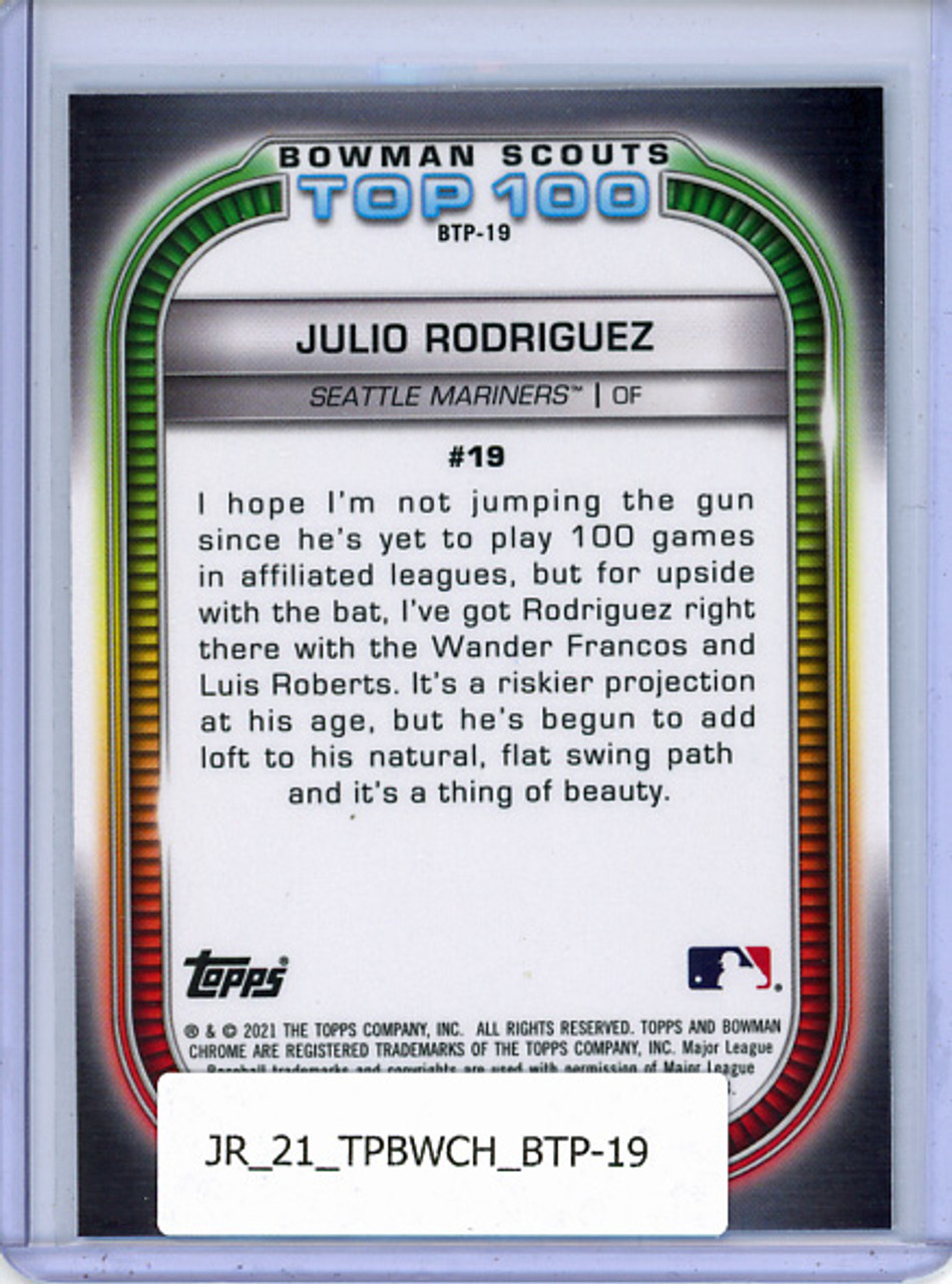 Julio Rodriguez 2021 Bowman Chrome, Scouts Top 100 #BTP-19