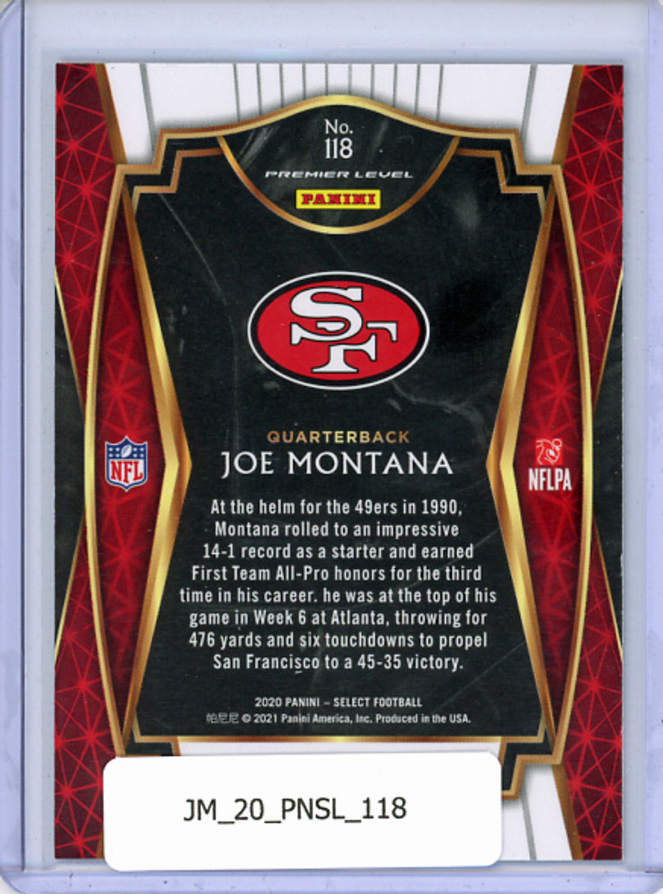 Joe Montana 2020 Select #118 Premier Level