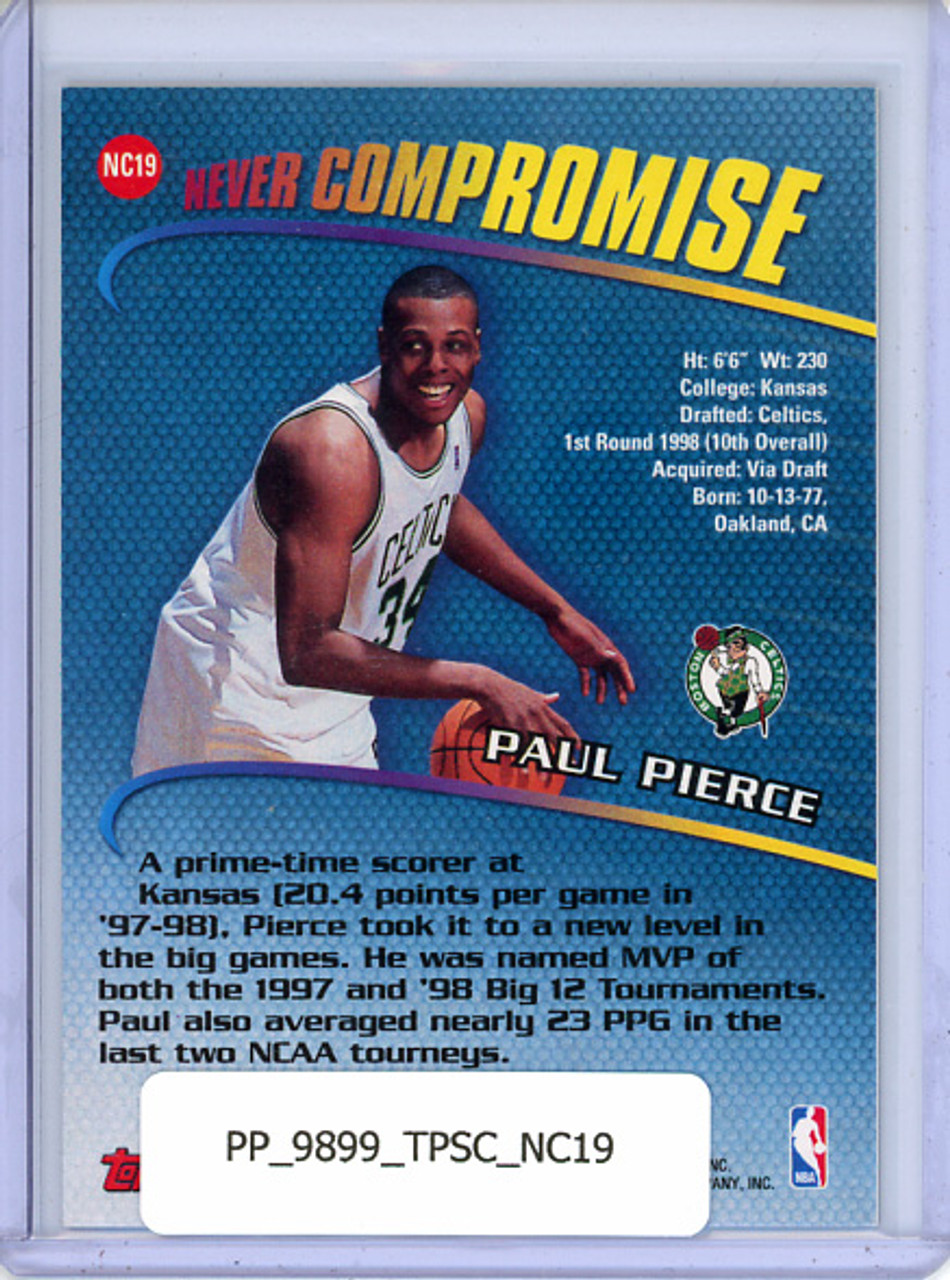 Paul Pierce 1998-99 Stadium Club, Never Compromise #NC19