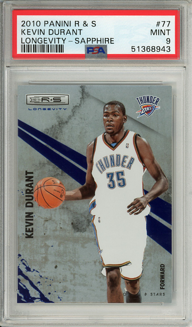 Kevin Durant 2010-11 Rookies & Stars #77 Longevity Sapphire (#09/25) PSA 9 Mint (#51368943)