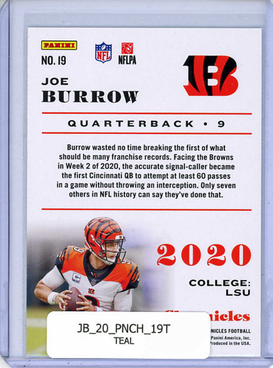 Joe Burrow 2020 Chronicles #19 Teal