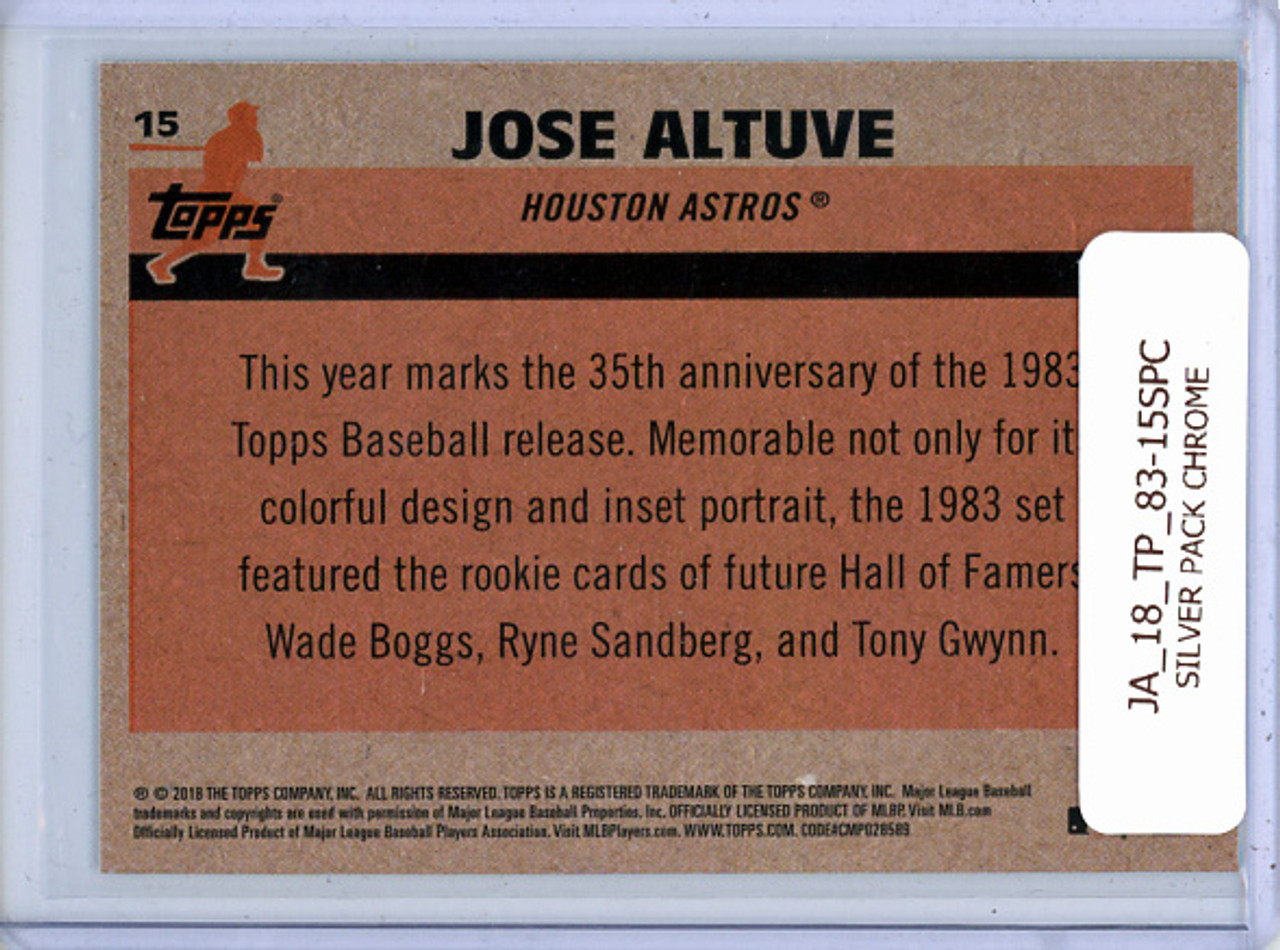 Jose Altuve 2018 Topps, 1983 Topps #15 Silver Pack Chrome