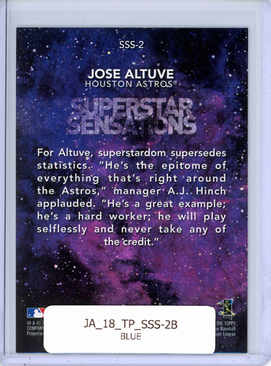 Jose Altuve 2018 Topps, Superstar Sensations #SSS-2 Blue