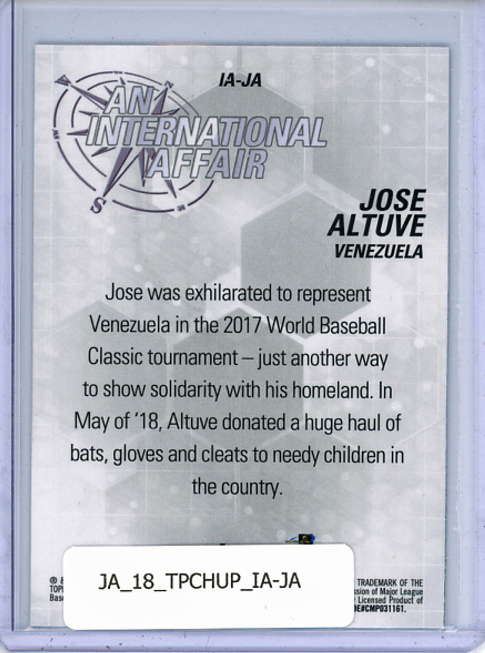 Jose Altuve 2018 Topps Chrome Update, An International Affair #IA-JA