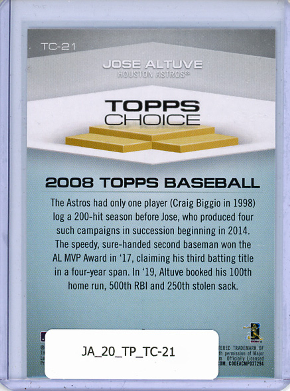 Jose Altuve 2020 Topps, Topps Choice #TC-21