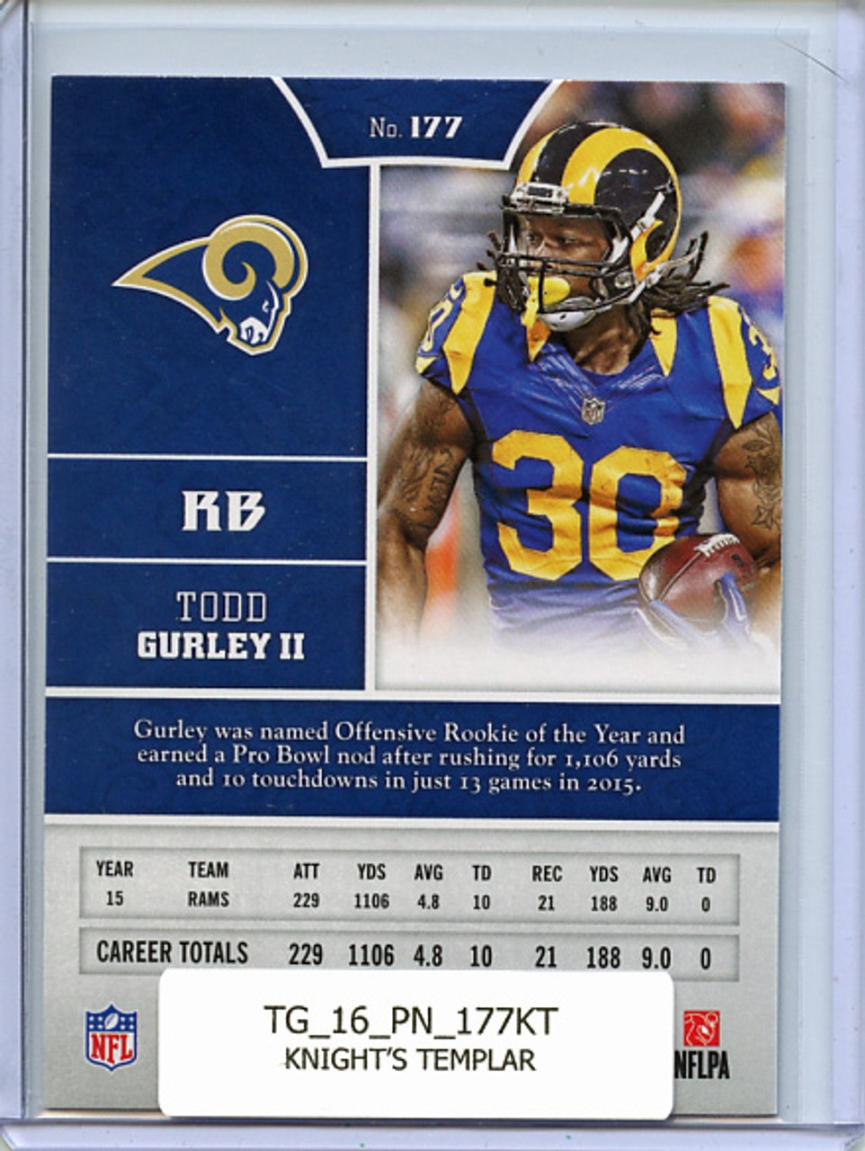 Todd Gurley 2016 Panini #177 Knight's Templar