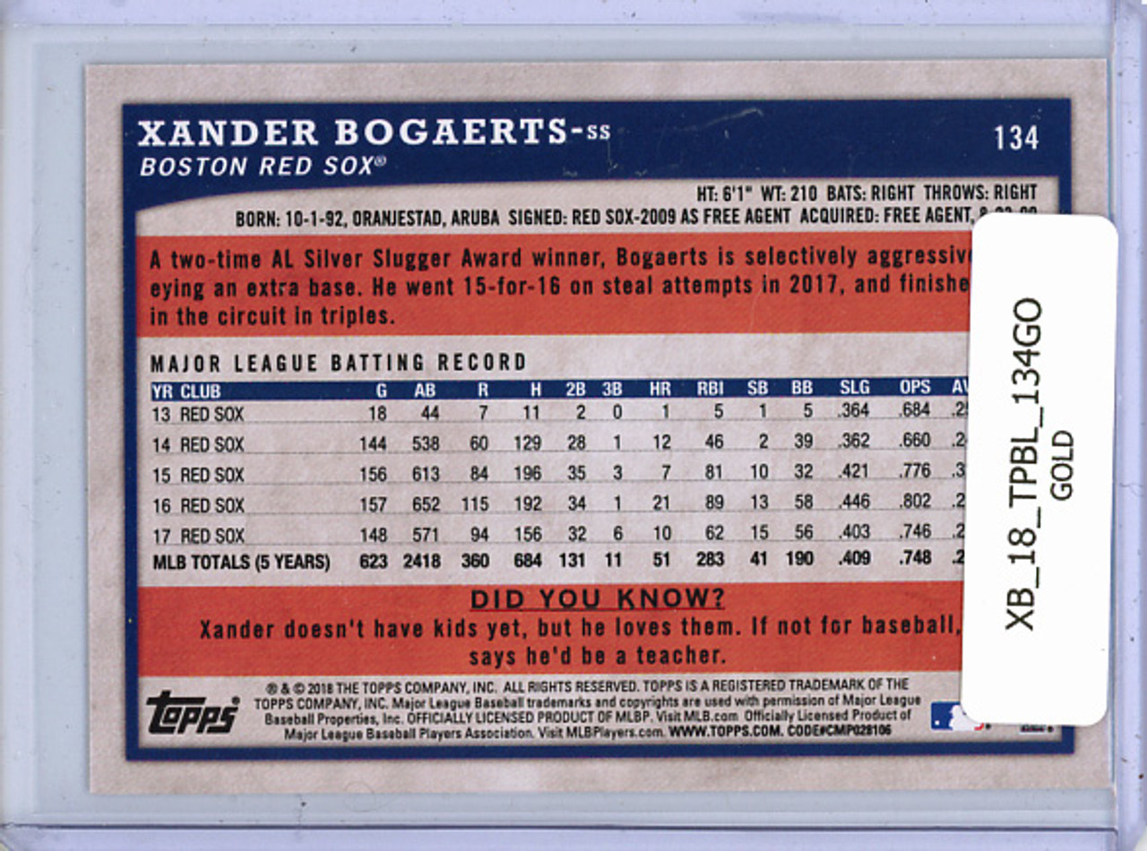 Xander Bogaerts 2018 Big League #134 Gold