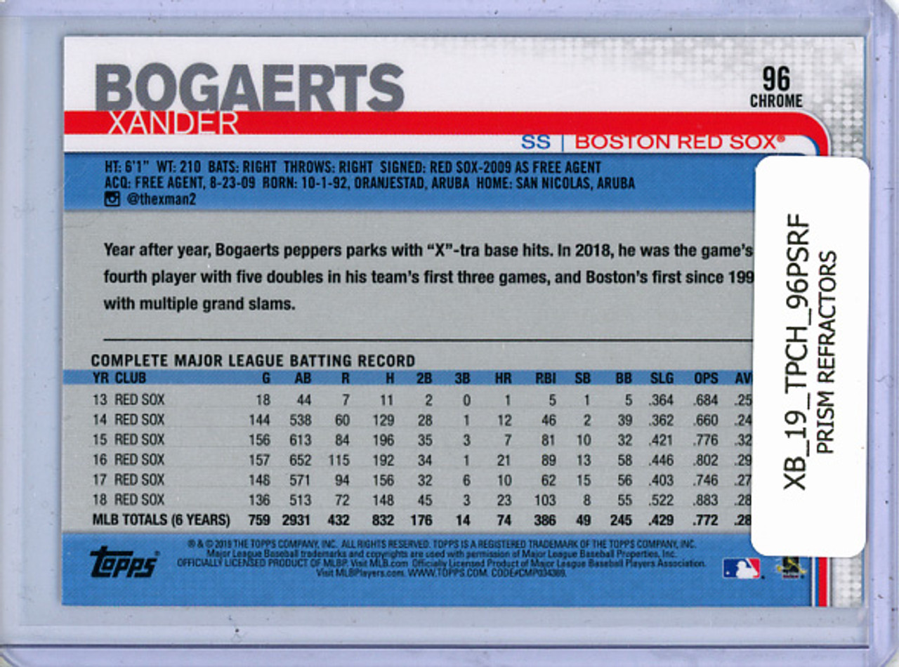 Xander Bogaerts 2019 Topps Chrome #96 Prism Refractors