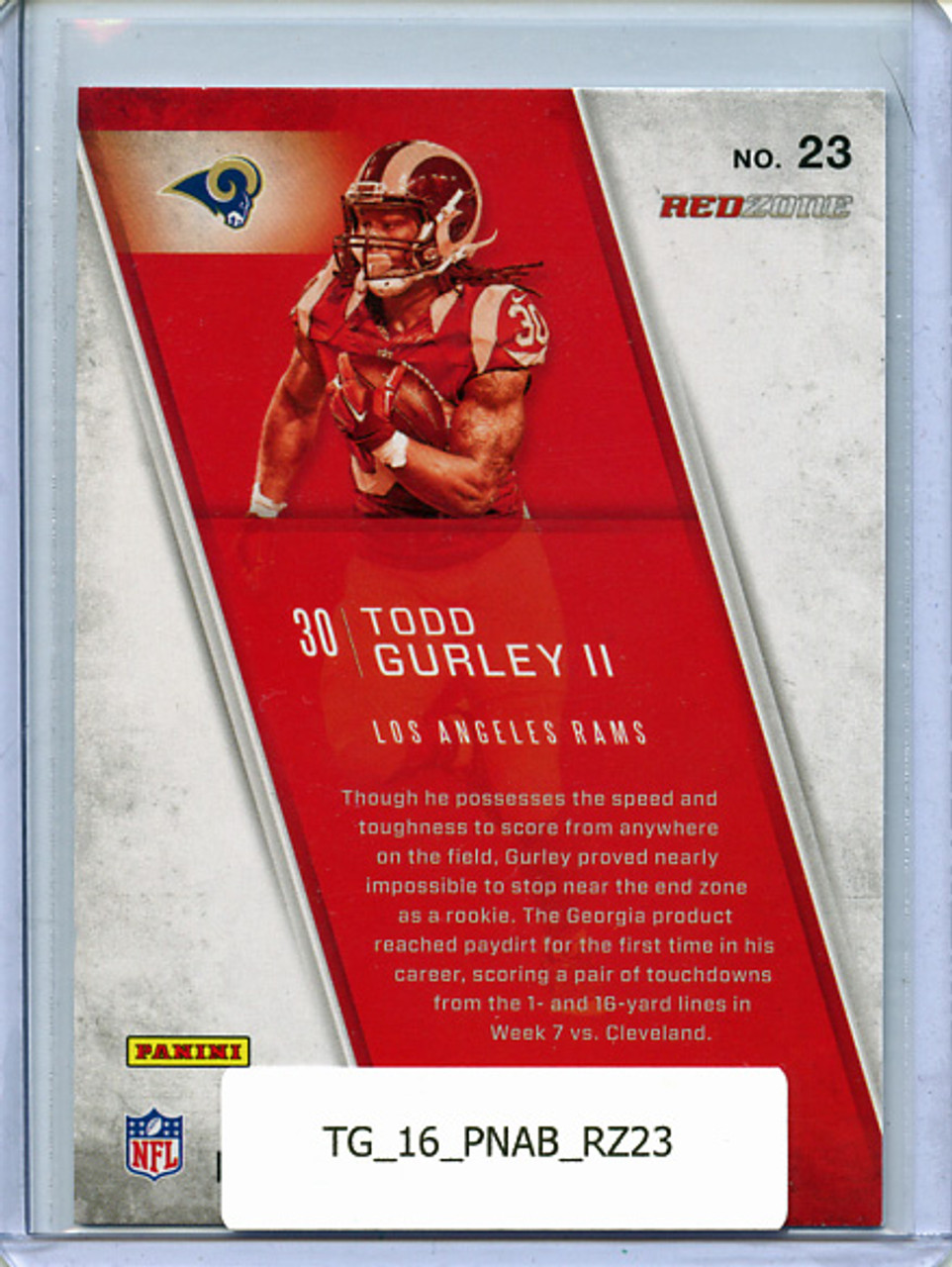 Todd Gurley 2016 Absolute, Red Zone #23