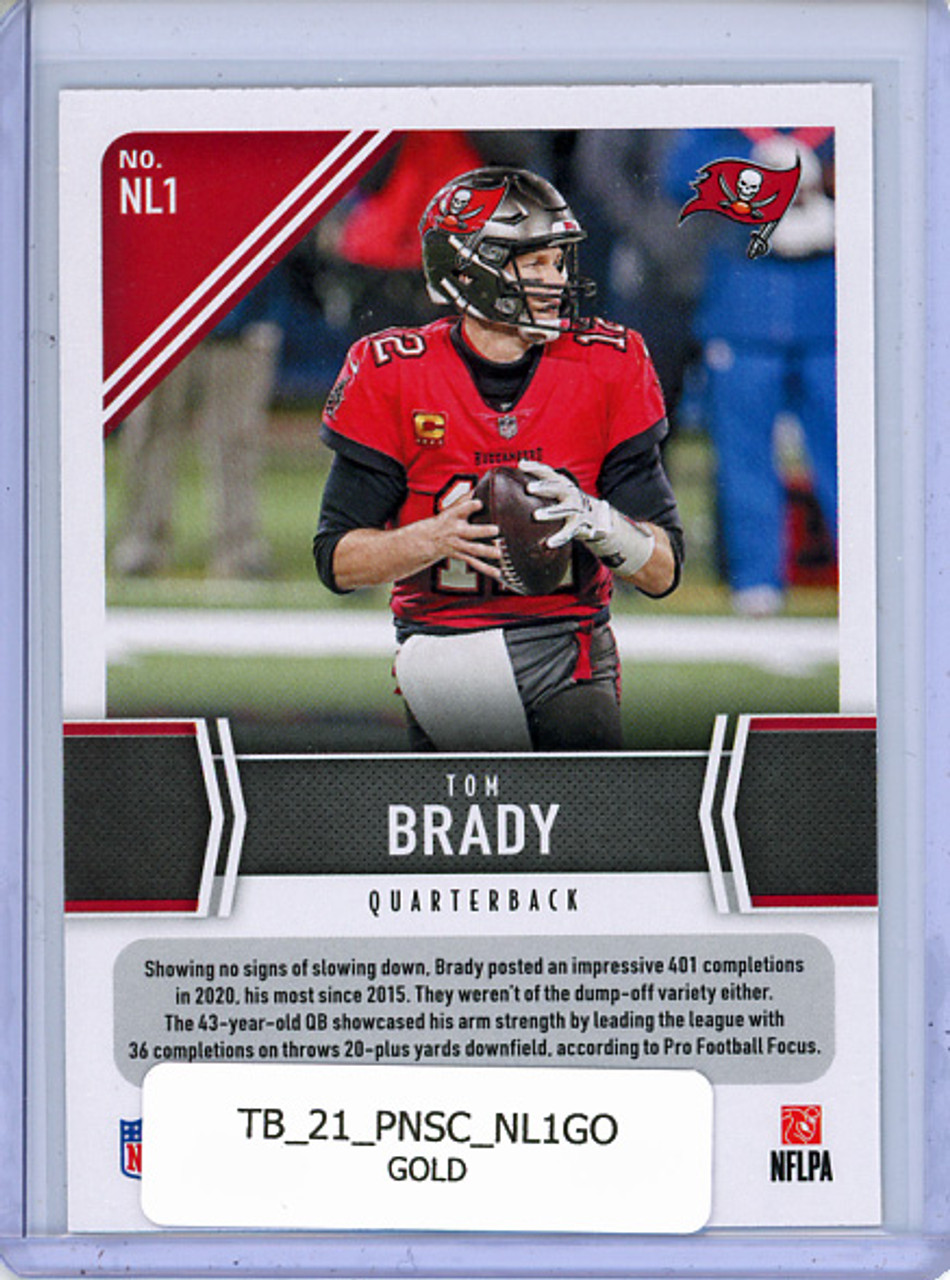 Tom Brady 2021 Score, Next Level Stats #NL1 Gold