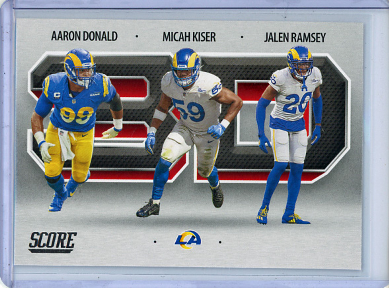 Aaron Donald, Micah Kiser, Jalen Ramsey 2021 Score, 3D #3D8