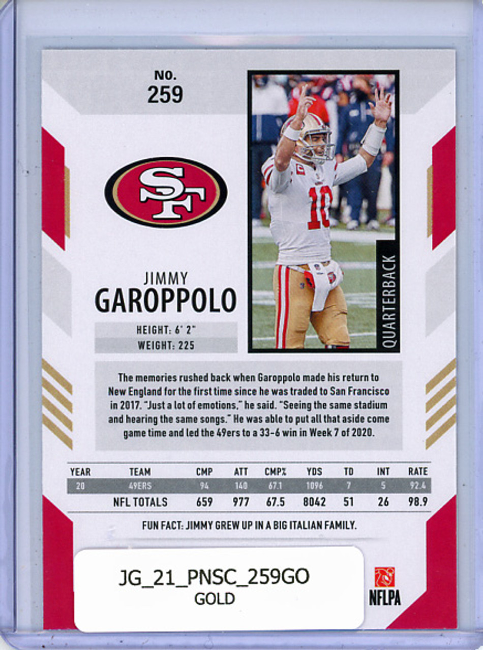 Jimmy Garoppolo 2021 Score #259 Gold