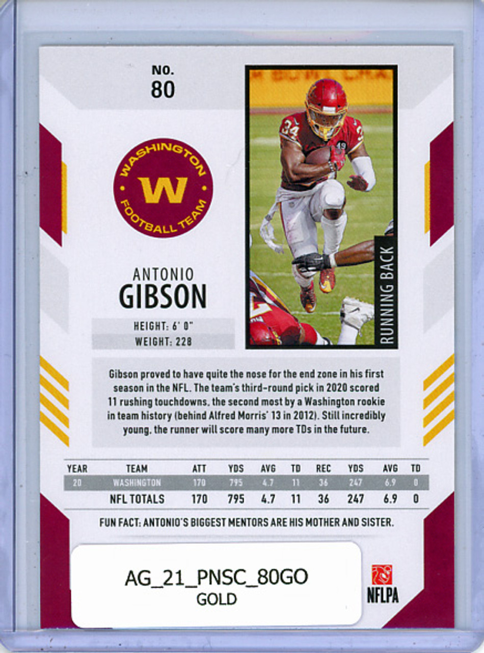 Antonio Gibson 2021 Score #80 Gold