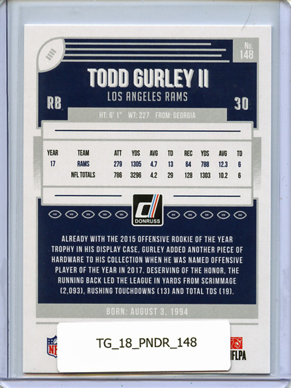 Todd Gurley 2018 Donruss #148