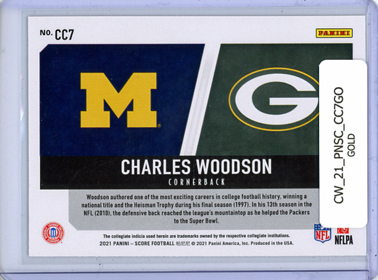 Charles Woodson 2021 Score, Collegiate Champions #CC7 Gold