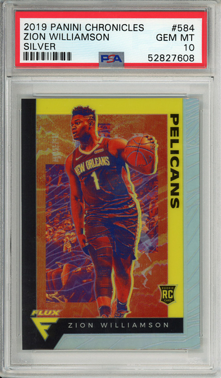 Zion Williamson 2019-20 Chronicles, Flux #584 Silver PSA 10 Gem Mint (#52827608)