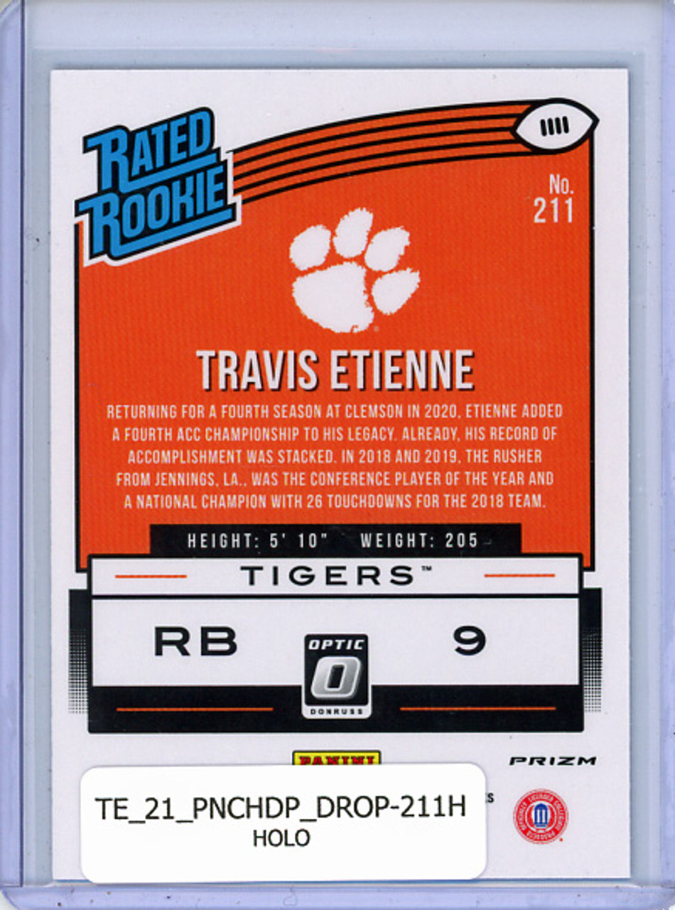 Travis Etienne 2021 Chronicles Draft Picks, Donruss Optic #211 Holo