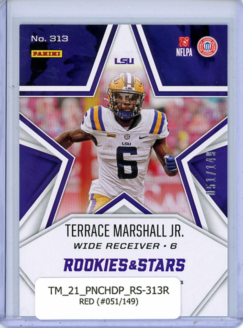 Terrace Marshall Jr. 2021 Chronicles Draft Picks, Rookies & Stars #313 Red (#051/149)