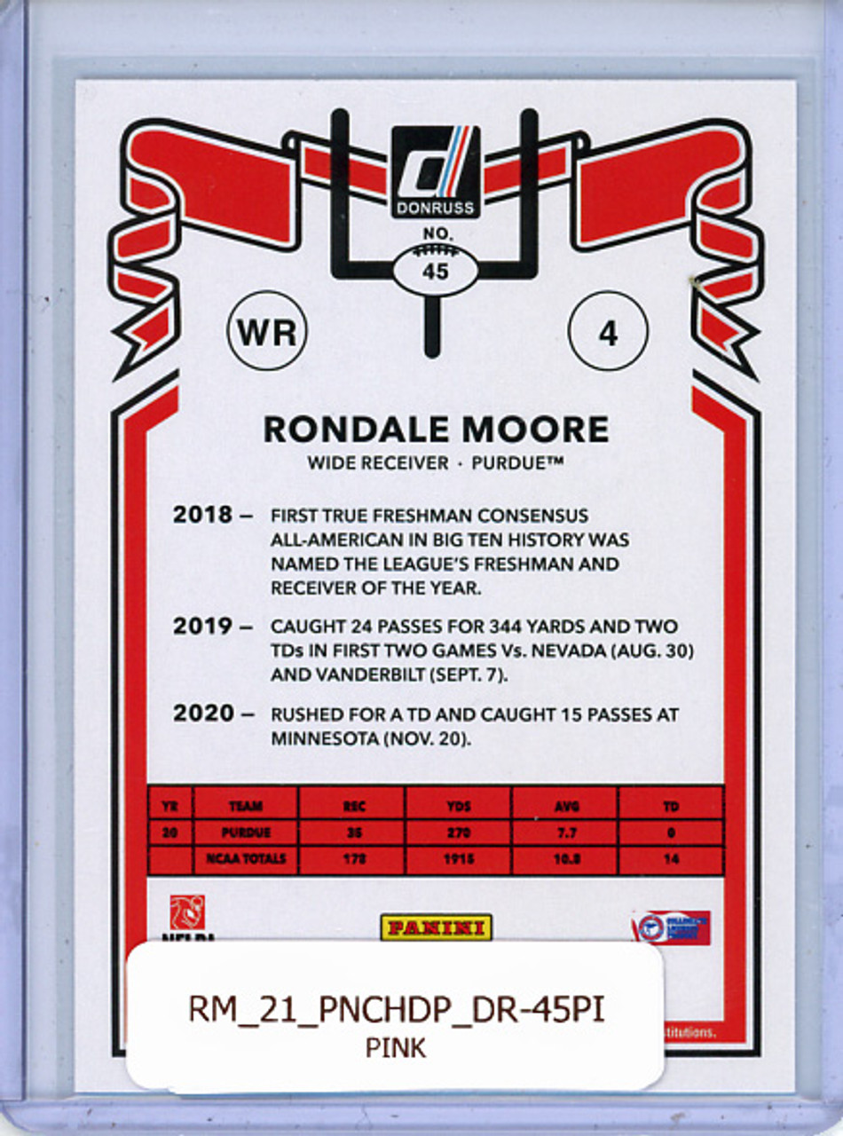 Rondale Moore 2021 Chronicles Draft Picks, Donruss #45 Pink
