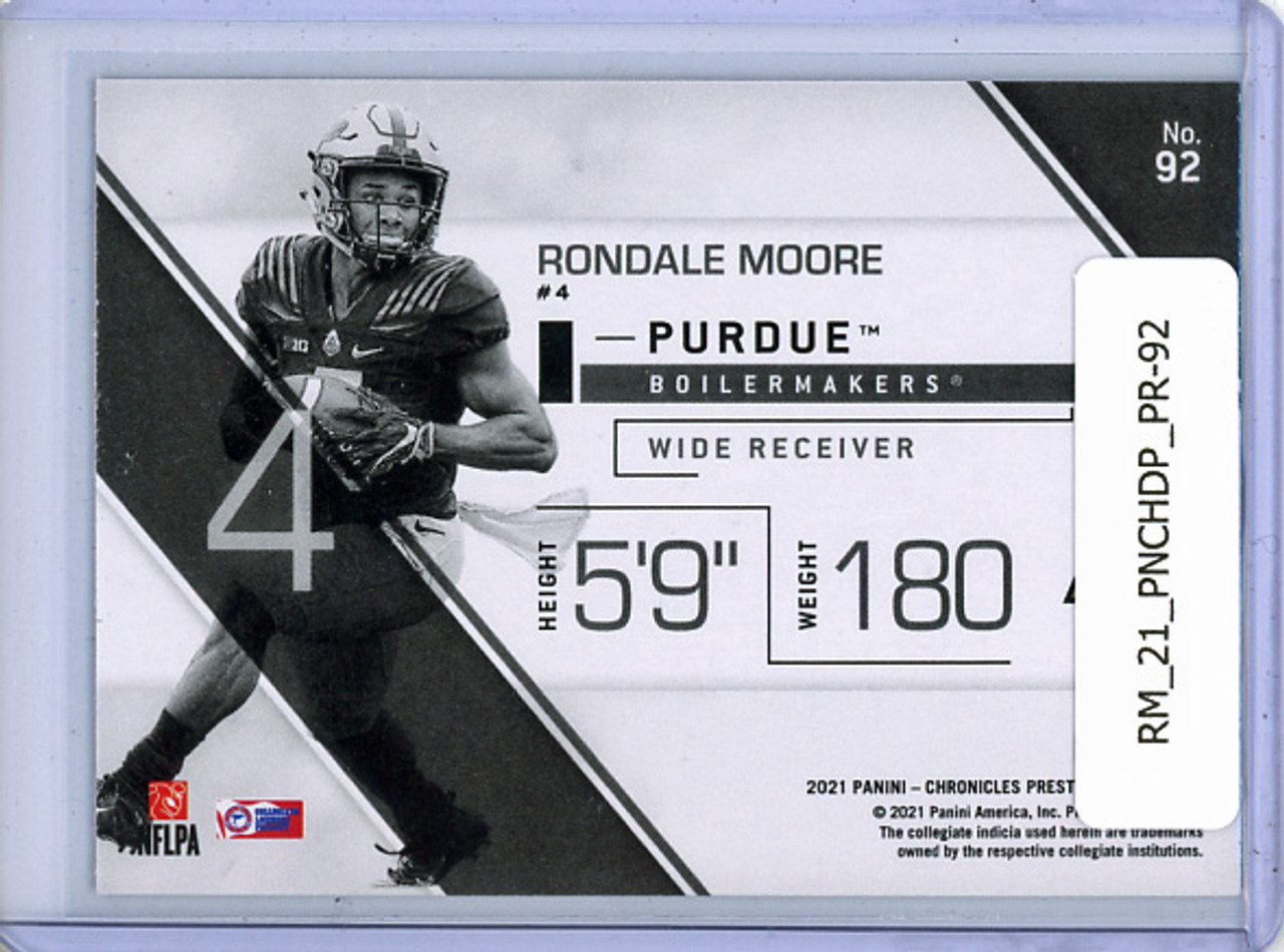 Rondale Moore 2021 Chronicles Draft Picks, Prestige #92
