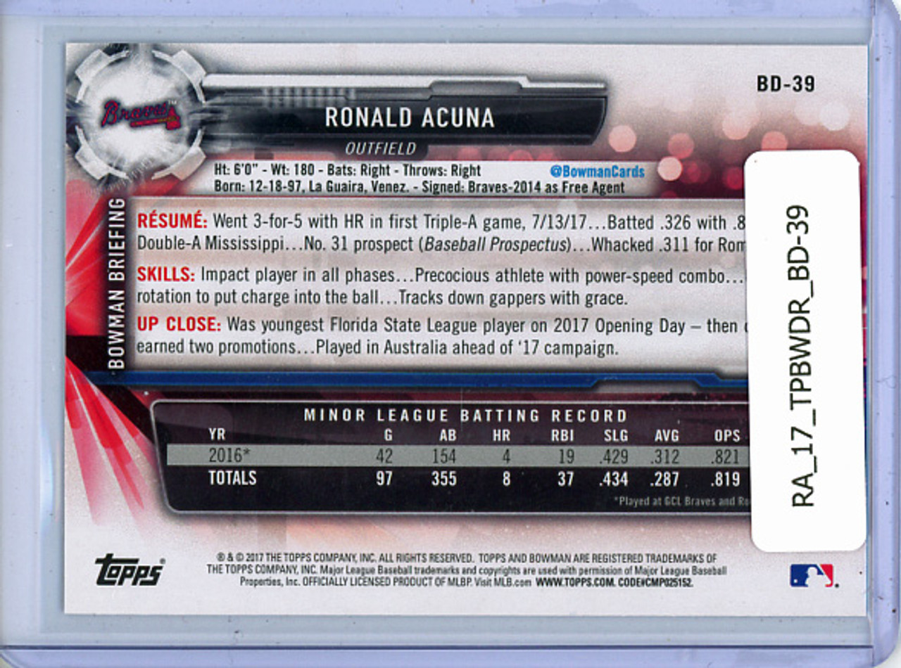 Ronald Acuna Jr. 2017 Bowman Draft #BD-39