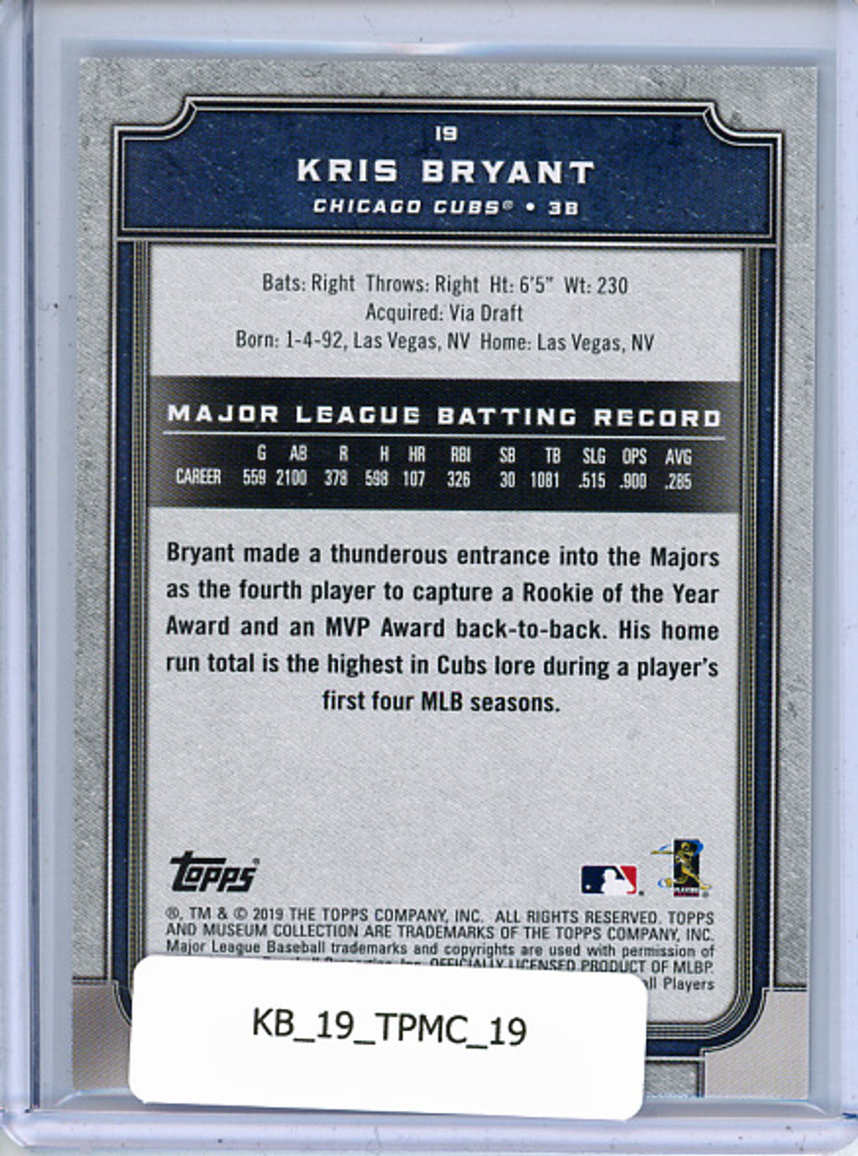 Kris Bryant 2019 Museum Collection #19