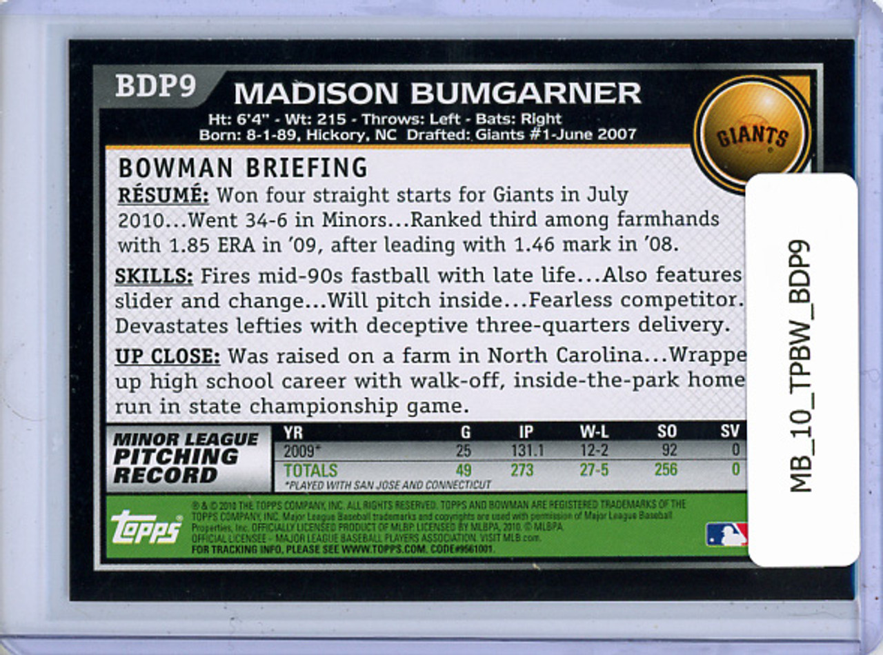 Madison Bumgarner 2010 Bowman #BDP9